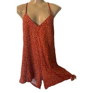 Women's Red Polka Dot Romper